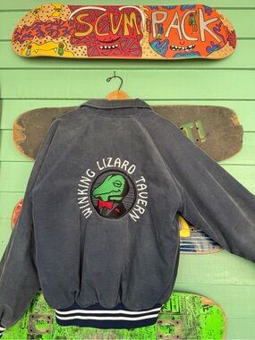 Winking Lizard Tavern Bar Corduroy Jacket - Navy